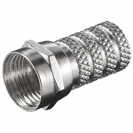 Goobay keeratav F-pistik 4.0 mm tsink (100 tk)