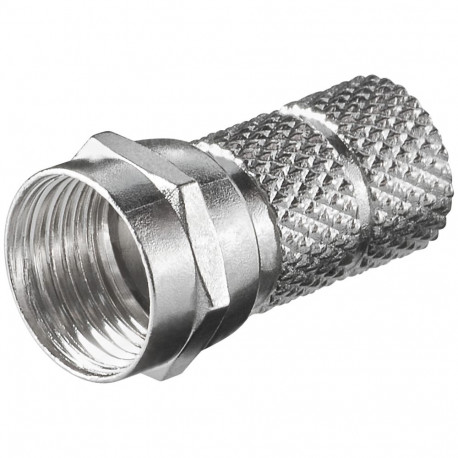Goobay pealekeeratav F-pistik 6.5 mm tsink (100 tk)