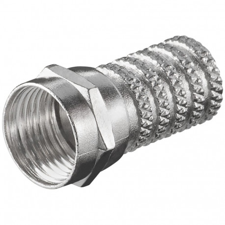 Goobay Twist-On F-Connector 6.0 mm zinc (100 tk)