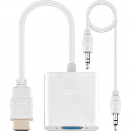 Goobay HDMI/VGA valge adapter