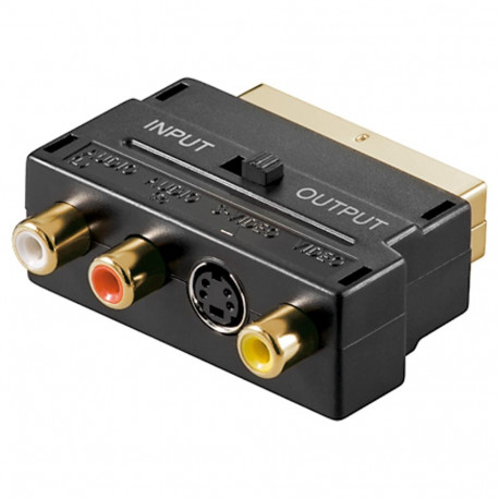 Goobay SCART-adapter sisend/väljund kuldkattega 21-pin pistik