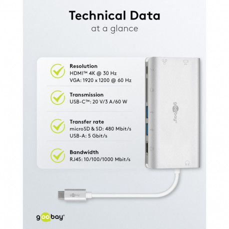 Goobay USB-C Premium Multiport Adapter