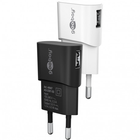 Goobay 5 W USB-A valge laadija