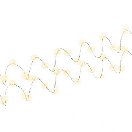 Goobay 2x Silver Wire Light Chain with 20 LEDs, incl. Timer
