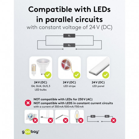 Goobay LED Transformer 24 V (DC) (DC), 30 W