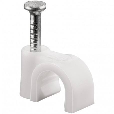 Goobay Cable Clip 6 mm, white 6 mm