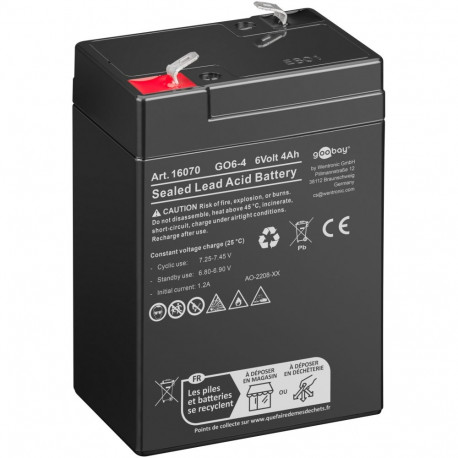 Goobay plii-happe aku GO6-4 (4000 mAh, 6 V)