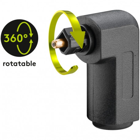Goobay TOSLINK Digital Audio Adapter 90° Angled (10 tk)