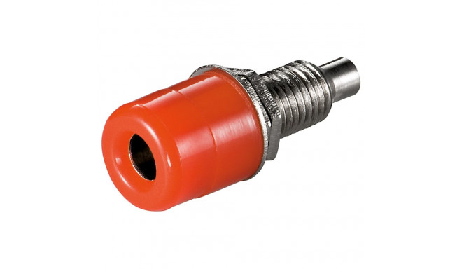 Goobay Banana Chassis Socket with Screw red (10 tk)