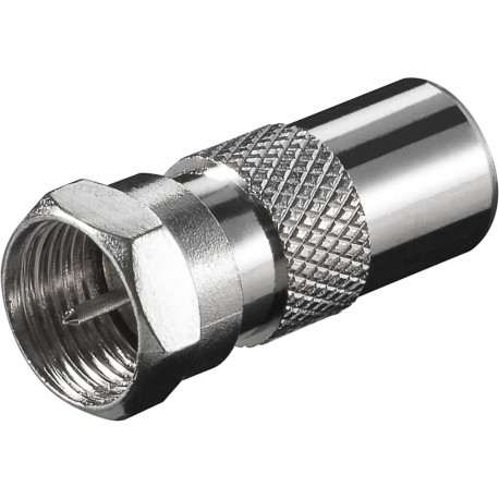 Goobay F-adapter: F-pistik > koaksiaalpistik, tsink (10 tk)