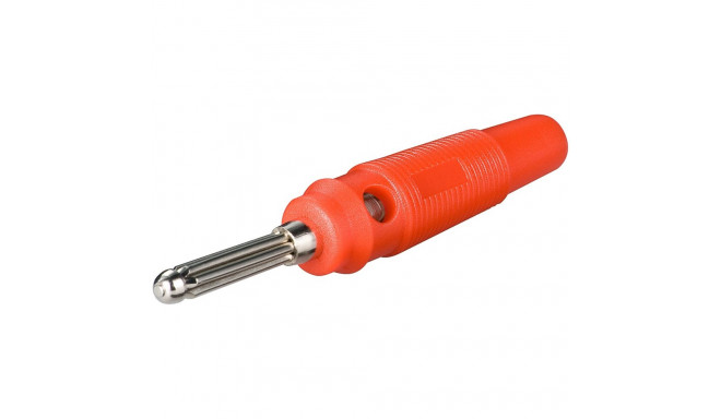 Goobay Soft Rubber Stacking Banana Plug red (10 tk)
