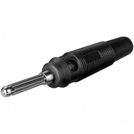 Goobay Soft Rubber Stacking Banana Plug black (10 tk)