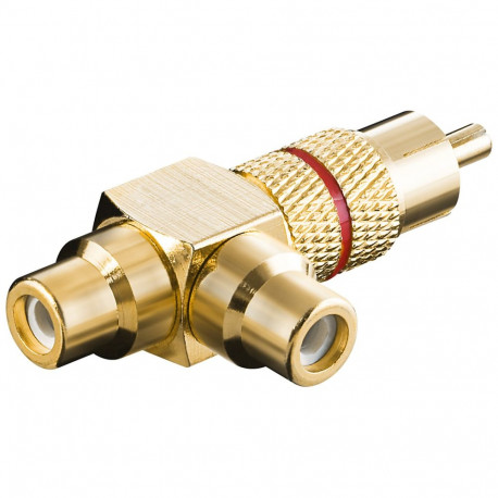 Goobay RCA Y-adapter punane