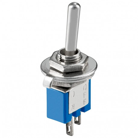 Goobay Subminiature Toggle Switch, ON - OFF, 2 Pins, Blue Housing