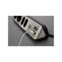 Brennenstuhl 1153590410 power extension 2 m 4 AC outlet(s) Indoor Black, Silver