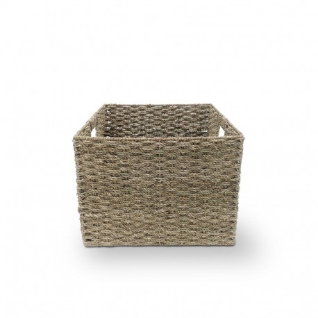 BASKET 40X40X30CM METAL/SEAGRASS