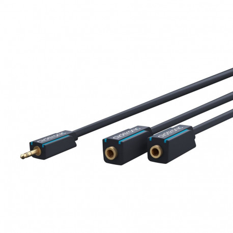 Clicktronic 3.5 mm AUX adapterkaabel, stereo 0,1 m