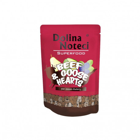 DOLINA NOTECI koerte märgtoit Superfood veise- ja hanesüdamed 300g