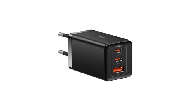 Baseus kiirlaadija CCGP120201 GaN 5 Pro 65W 1x USB-A 2x USB-C PD 3.0 QC 4.0 + USB-C-kaabel