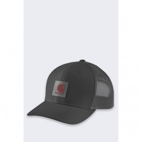 Carhartt Twill Mesh-Back Logo Patch Cap - black