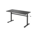 Manuaalselt reguleeritav seisulaud EO0027 | 70-117 cm | maksimaalne kandevõime 40 kg | must