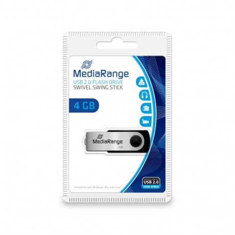 MEDIARANGE MEMORY DRIVE FLASH USB2 4GB/MR907