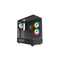 montech Case||XR|MidiTower|Not included|ATX|MicroATX|MiniITX|Colour Black|XR(B)