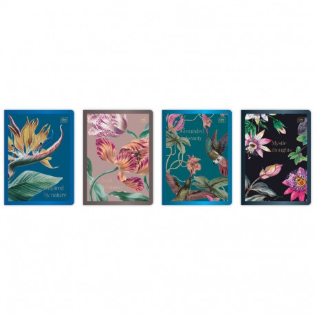 Kaustik A5 60 lehte, 5 x 5 mm ruut, 70 g/m2, Metallic Grandiflora assortii, Interdruk