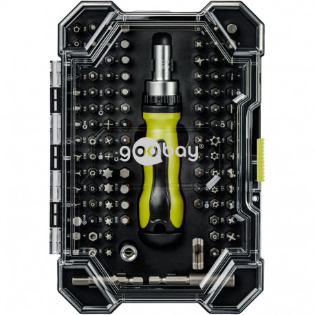 Goobay Tools Screwdriver Set with 100-Piece Bit Set