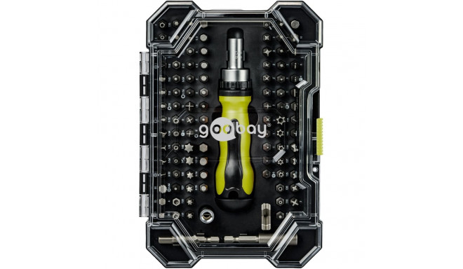 Goobay Tools Screwdriver Set with 100-Piece Bit Set