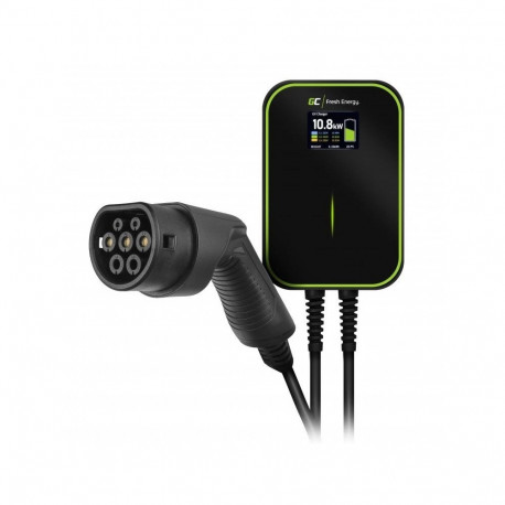 Green Cell seinale paigaldatav elektriauto laadija PowerBox 2 laadimispesa Type 2 laadimiskaabliga 6