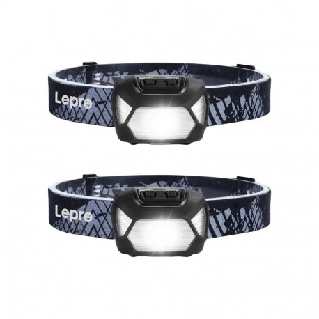 Set of 2 LEPRO 320015-2 200-lumen battery-powered headlamps