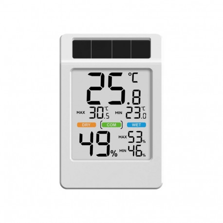 BALDRTHERM B0590TH-V6 Solar-Powered Thermohygrometer with a Large Screen