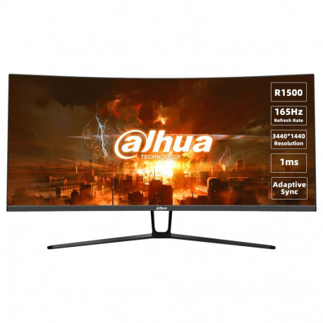 Dahua Technology monitor LM34-E330C 86.4cm (34") 3440 x 1440 pikslit UltraWide Quad HD LCD, must, pu