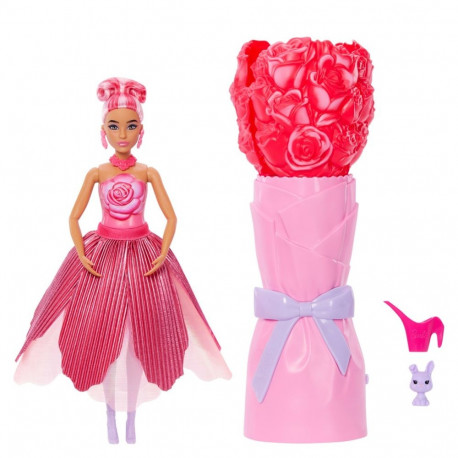 Barbie moenukk Petal Pop lõhnastatud, roosikleidiga, peidetud aksessuaaridega nagu jänku ja muud**