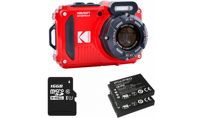 Kodak PixPro WPZ2 Bundle, punane