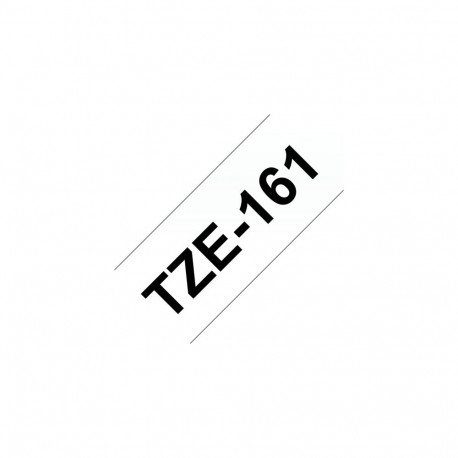 Brother TZe-161 (TZe161) Laminated Labelling Tape Black on Clear, 36mm, 8m