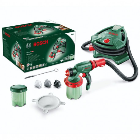 Farbsprühsystem PFS 5000 E (grün/schwarz, 1.200 Watt, Düse für Lackfarben + Düse für Wandfarbe)