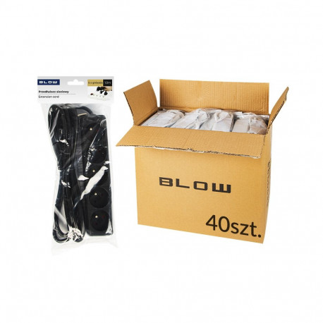 98-571# pikendusjuhe PR-570P 5-pesaline maandusega 1,5m 3x1,5m (40 tk.), must