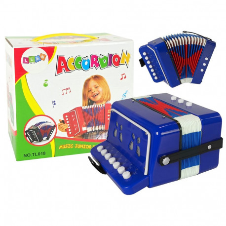 Akordeon Instrument Dla Małego Muzyka Niebieski