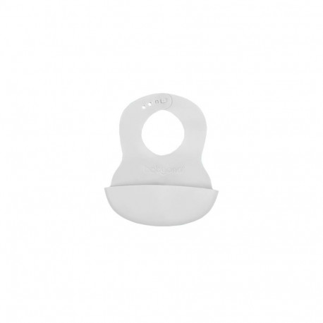 Soft baby bib with adjustable lock grey 835/01