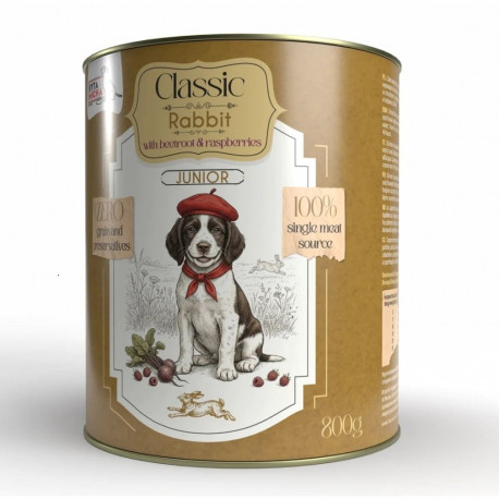 SYTA MICHA Classic Junior Rabbit with beetroot and raspberries Mono - wet dog food - 800g