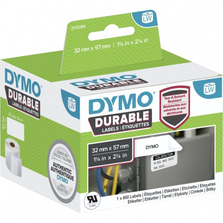 DYMO Authentic LabelWriter vastupidavad etiketid 57mm x 32mm 800 isekleepuvat etiketti suure jõudlus