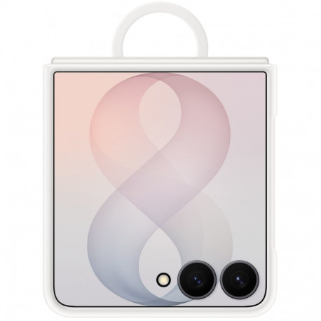 Mobiili tagakaas Samsung Galaxy Z Flip8 Silikoon Ring Magnet, valge