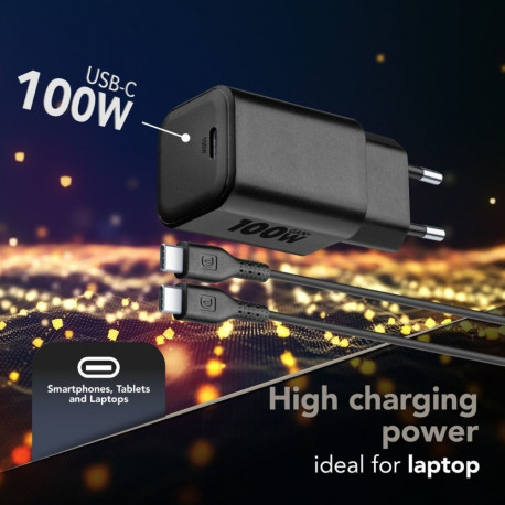 Laadija Cellular Line USB‑C 100W, kaabliga USB-C 2m