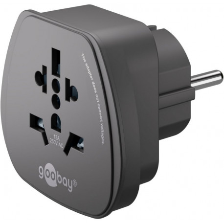 GooBay travel adapter World - Europe, black