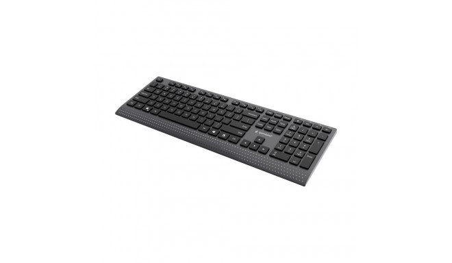 GEMBIRD Slim wired multimedia keyboard with Type-C adapter US layout