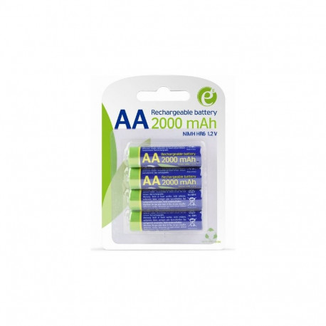 GEMBIRD AA-akud, laetavad ja kohe kasutusvalmis, 2000mAh, 4 tk blisterpakendis