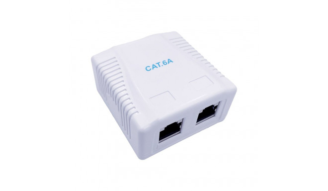 GEMBIRD CAT6A FTP 2-port surface mount box