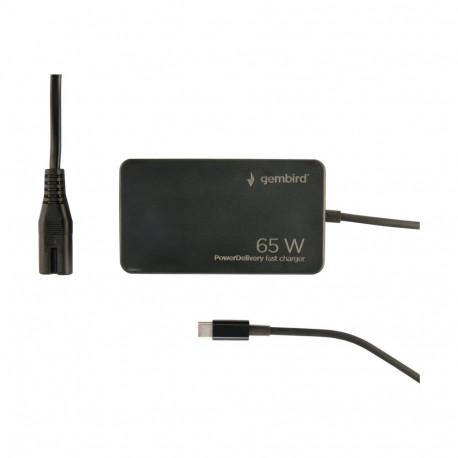 GEMBIRD USB Type-C kiirlaadija PowerDelivery GaN 65W, must
